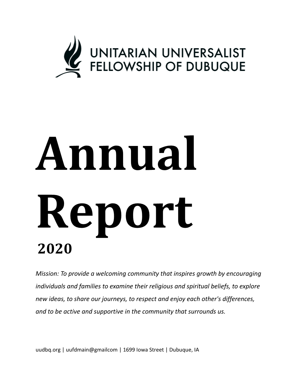 2020 Annual Report | Page 2 Table of Contents