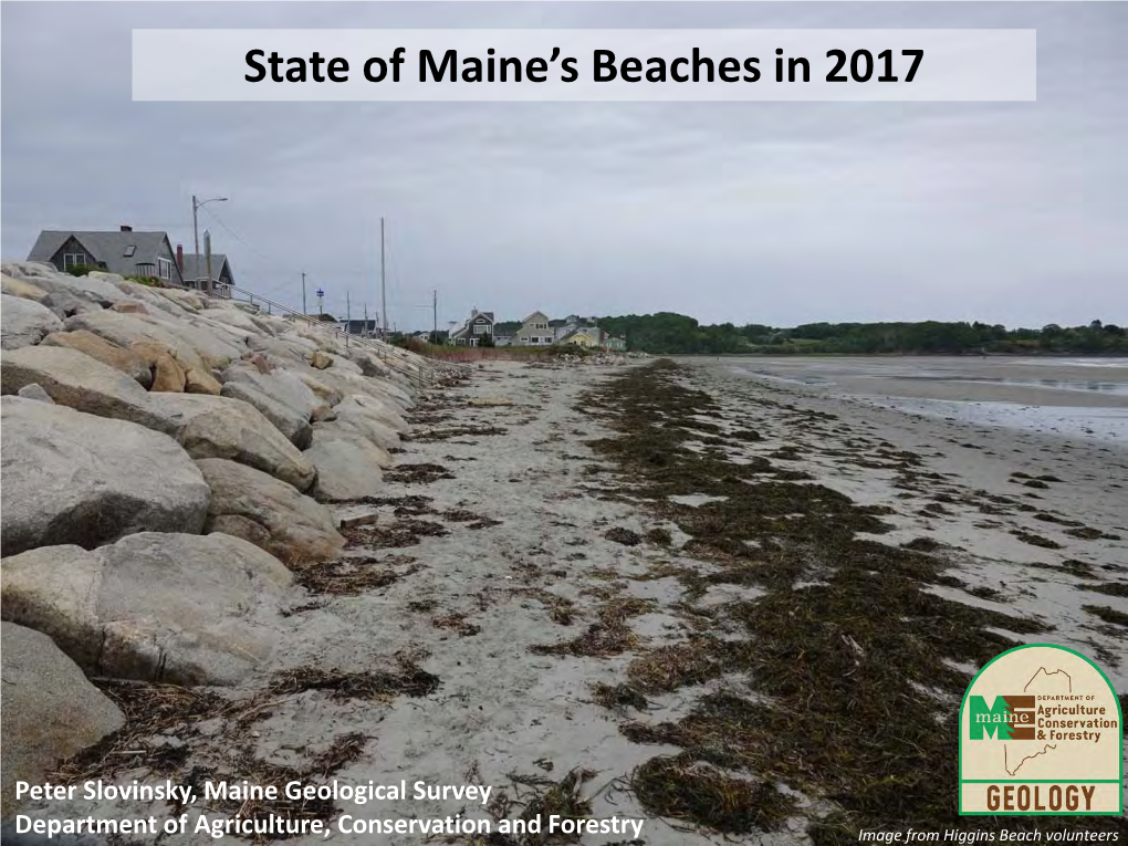 State of Maine's Beaches in 2017 Presenation