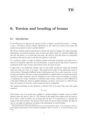 6. Torsion and Bending of Beams TB