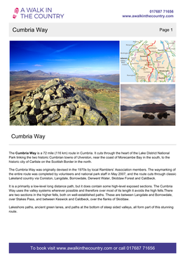 Cumbria Way Page 1