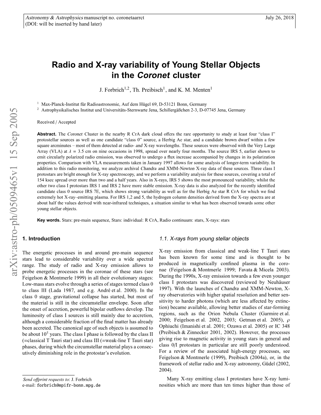 Radio and X-Ray Variability of Young Stellar Objects in the Coronet Cluster