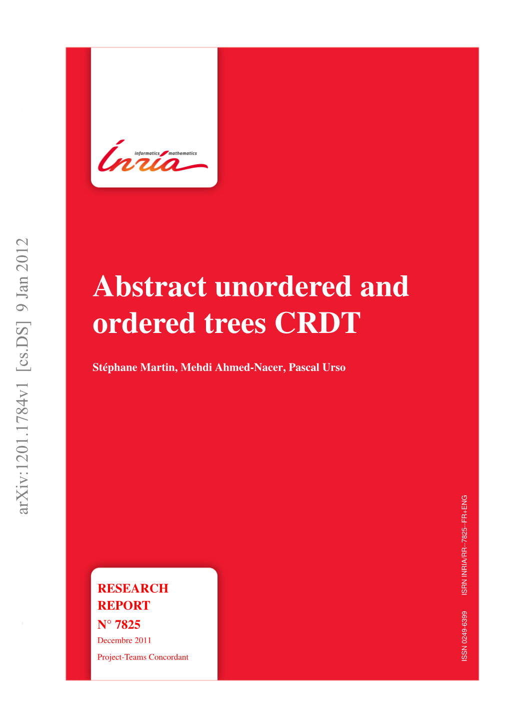 Abstract Unordered and Ordered Trees CRDT∗