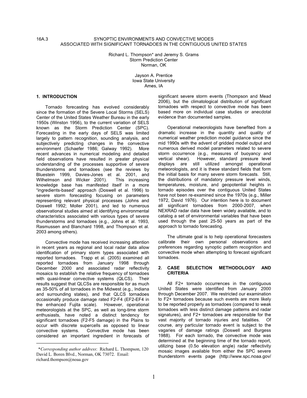 Synoptic Environments and Convective Modes Associated with Significant Tornadoes in the Contiguous United States