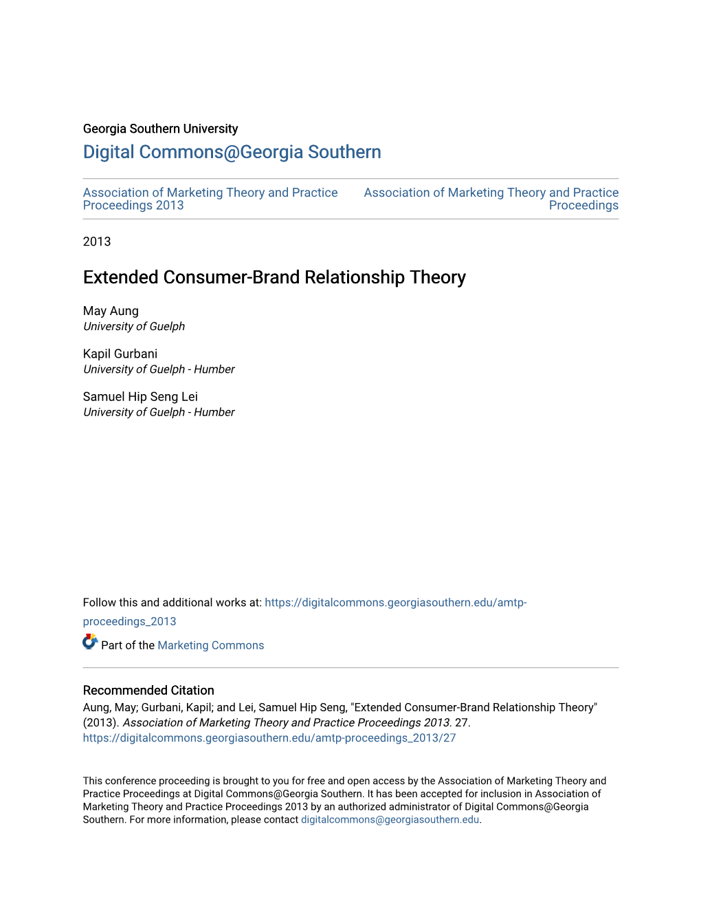 Extended Consumer-Brand Relationship Theory