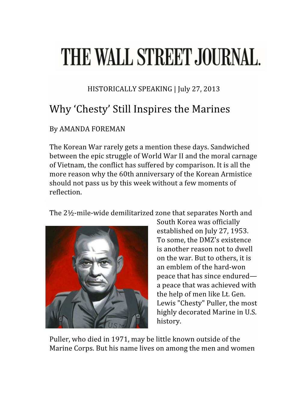 Why 'Chesty' Still Inspires the Marines