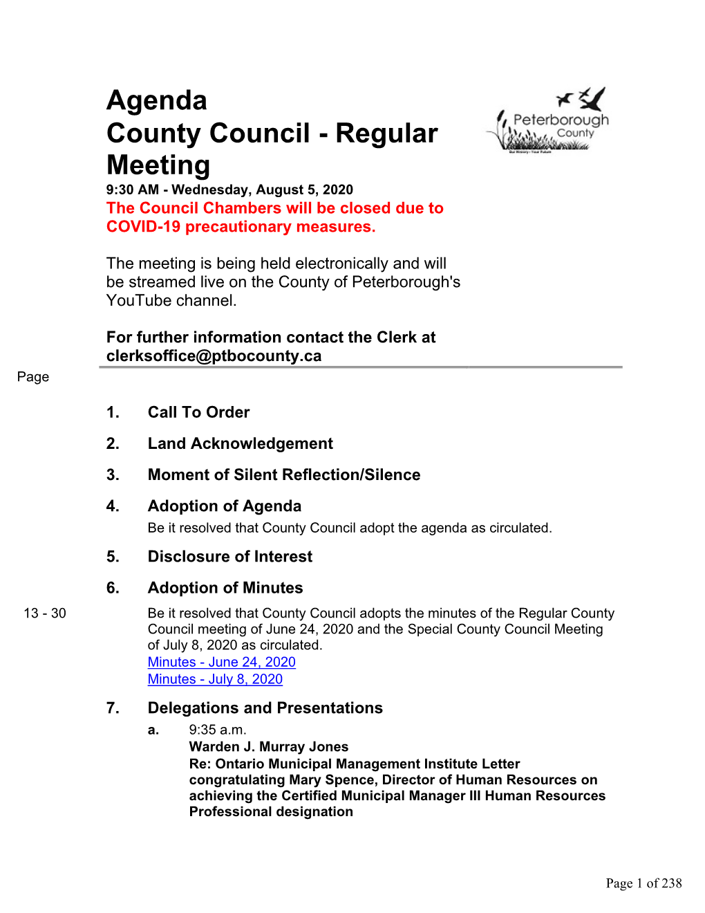 County Council - Regular