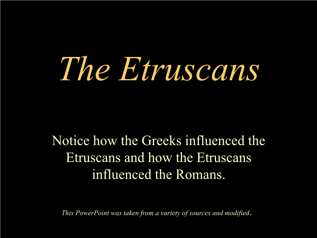 The Etruscans