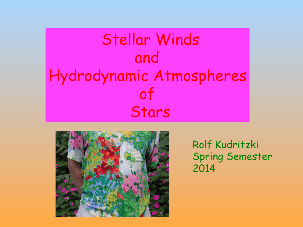 Stellar Winds and Hydrodynamic Atmospheres of Stars