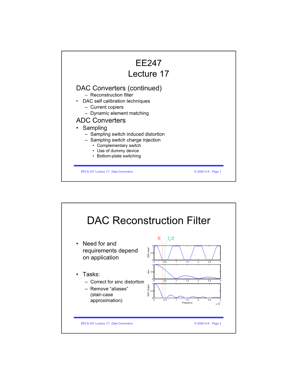 DAC Reconstruction Filter