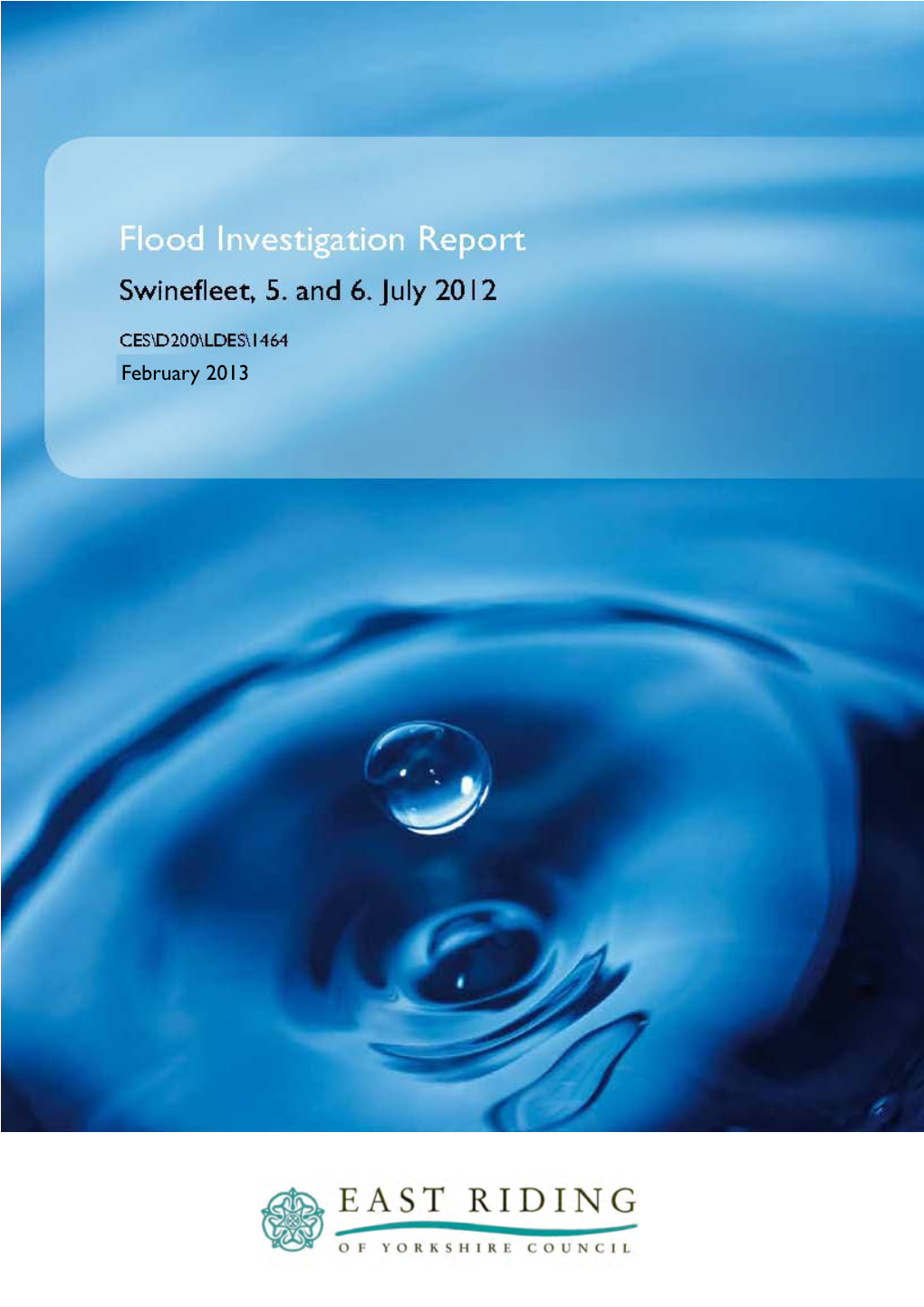 Flood Investigation Report – Swinefleet 5 & 6 July 2012