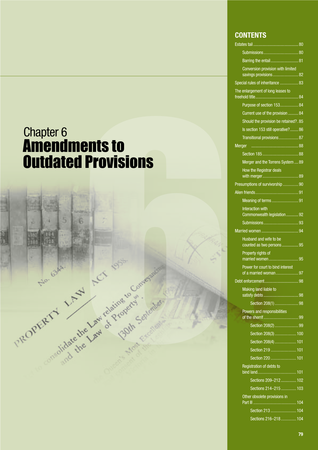 Amendments to Outdated Provisions
