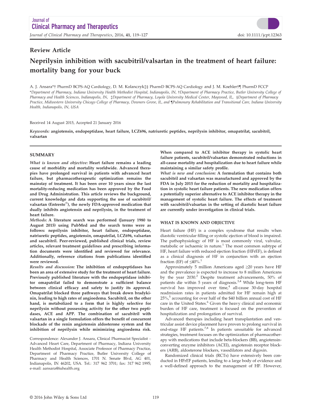 Neprilysin Inhibition with Sacubitril&#X002f;Valsartan in the Treatment of Heart Failure