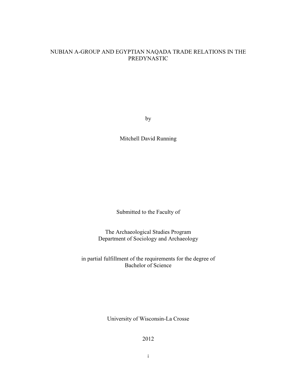 Nubian A-Group and Egyptian Naqada Trade Relations in the Predynastic