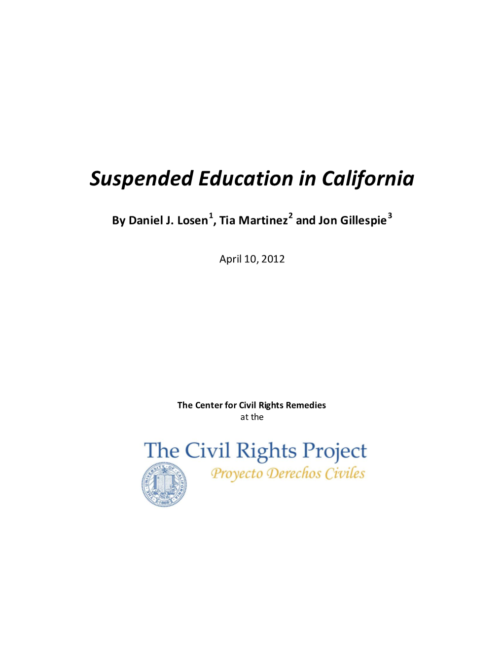 Suspended Education in California