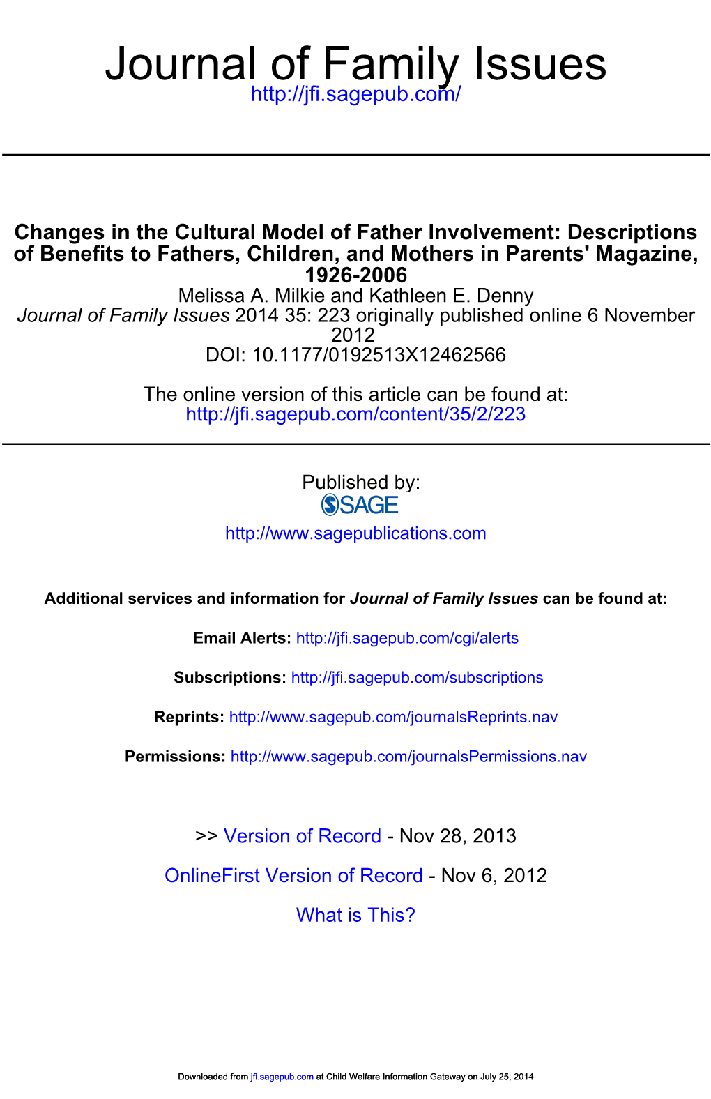 Journal of Family Issues