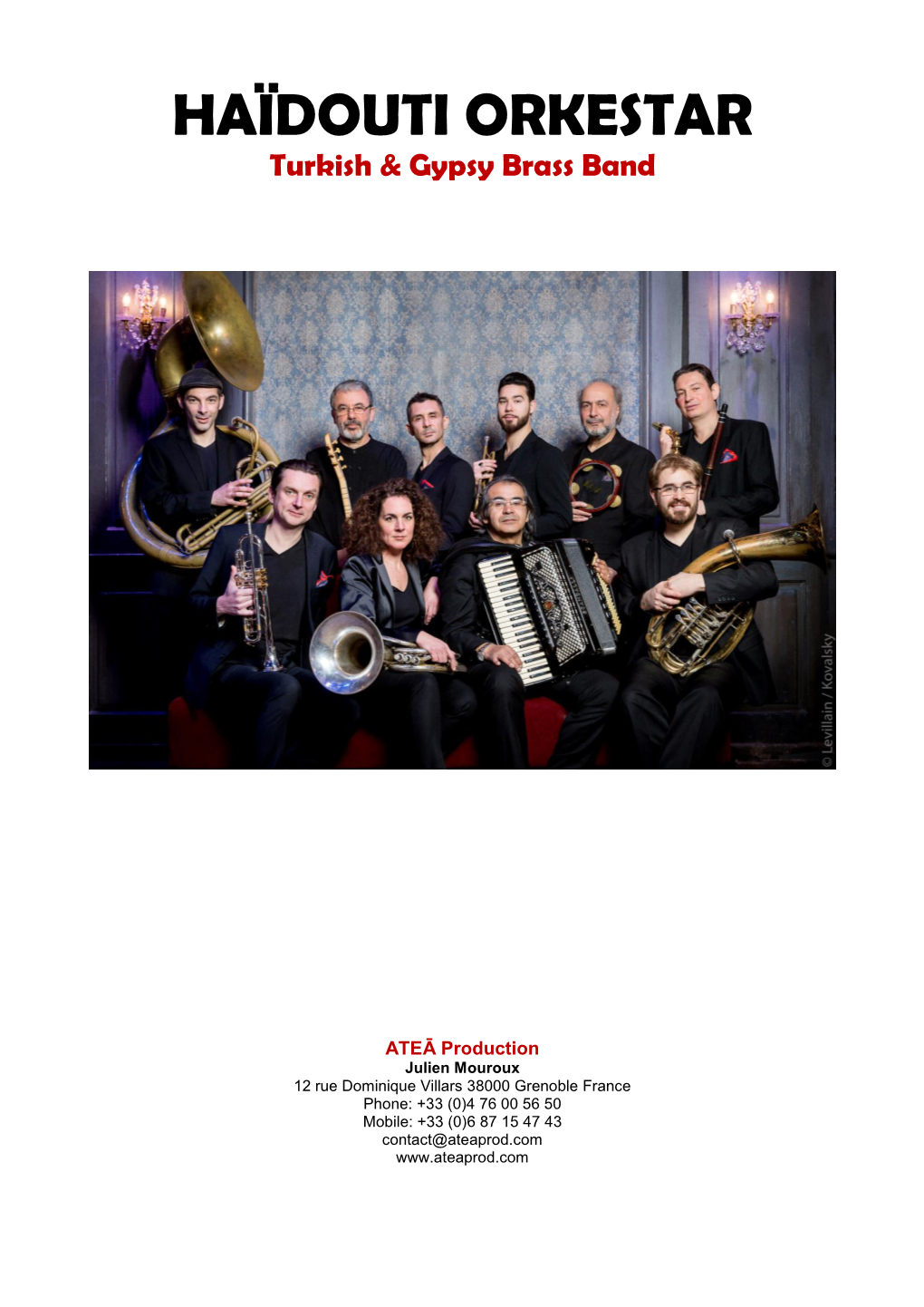 HAÏDOUTI ORKESTAR Turkish & Gypsy Brass Band
