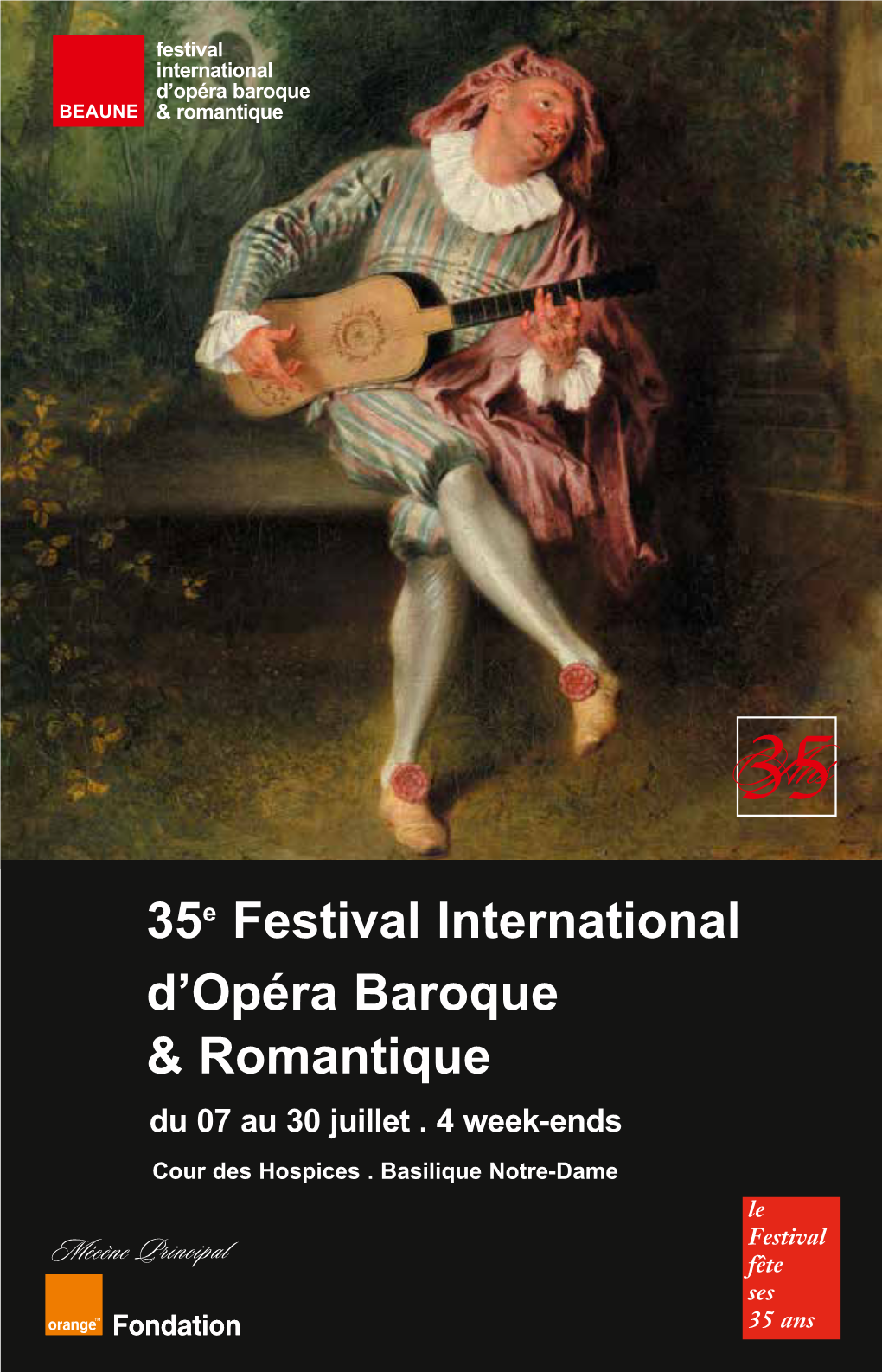 35E Festival International D'opéra Baroque & Romantique