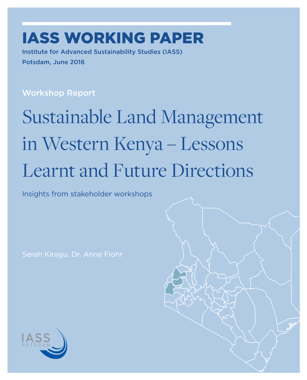 Sustainable Land Management in Western Kenya – Lessons Learnt and Future Directions