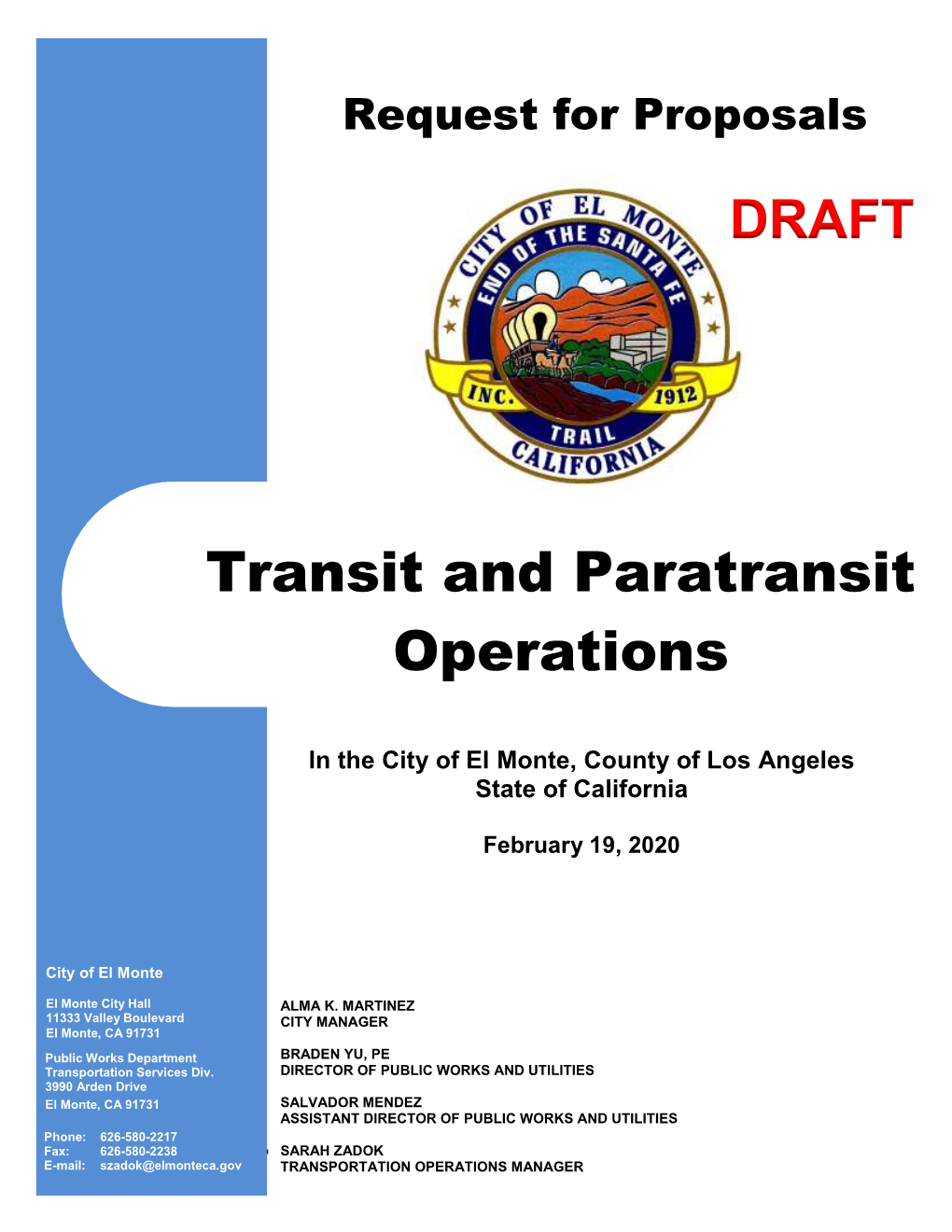 Transit and Paratransit Operations
