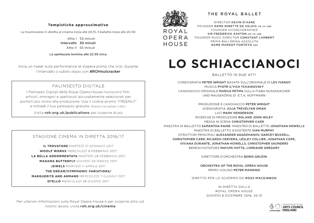 LO SCHIACCIANOCI L’Intervallo O Subito Dopo Con #Rohnutcracker BALLETTO in DUE ATTI