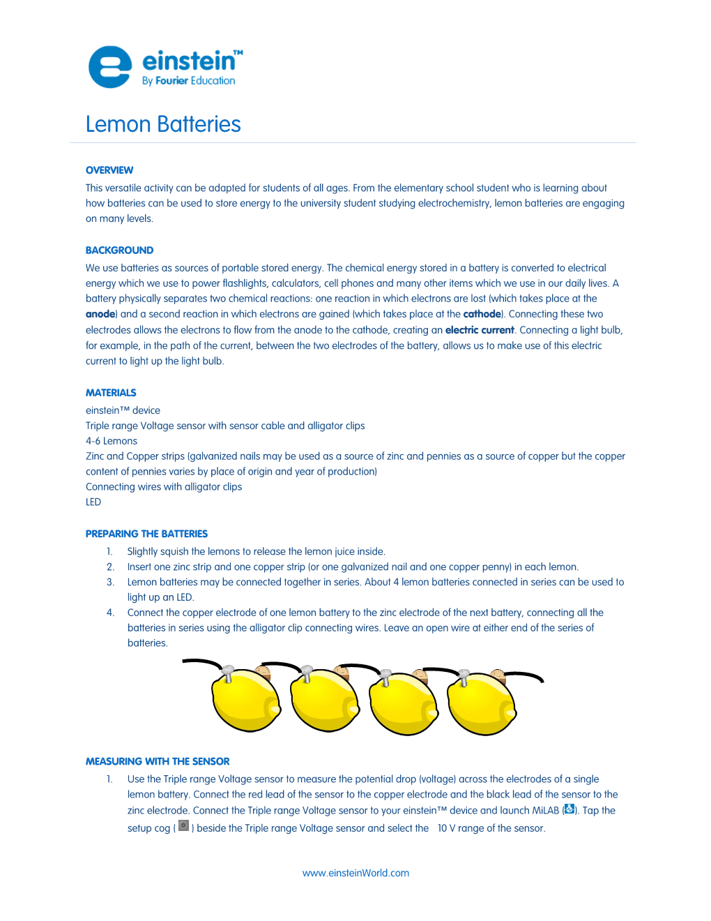 Lemon Batteries