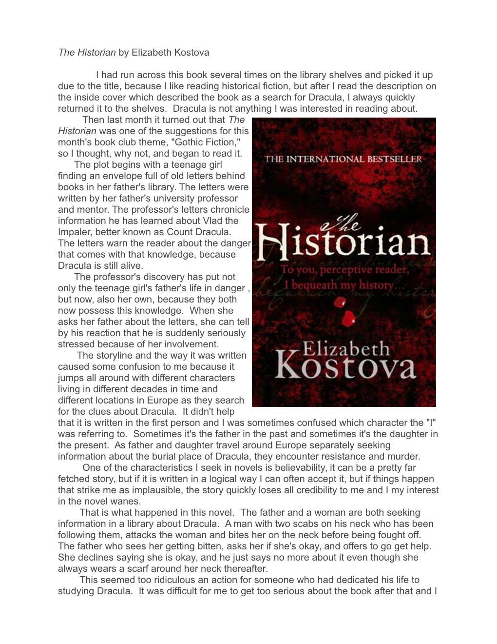 The Historian by Elizabeth Kostova