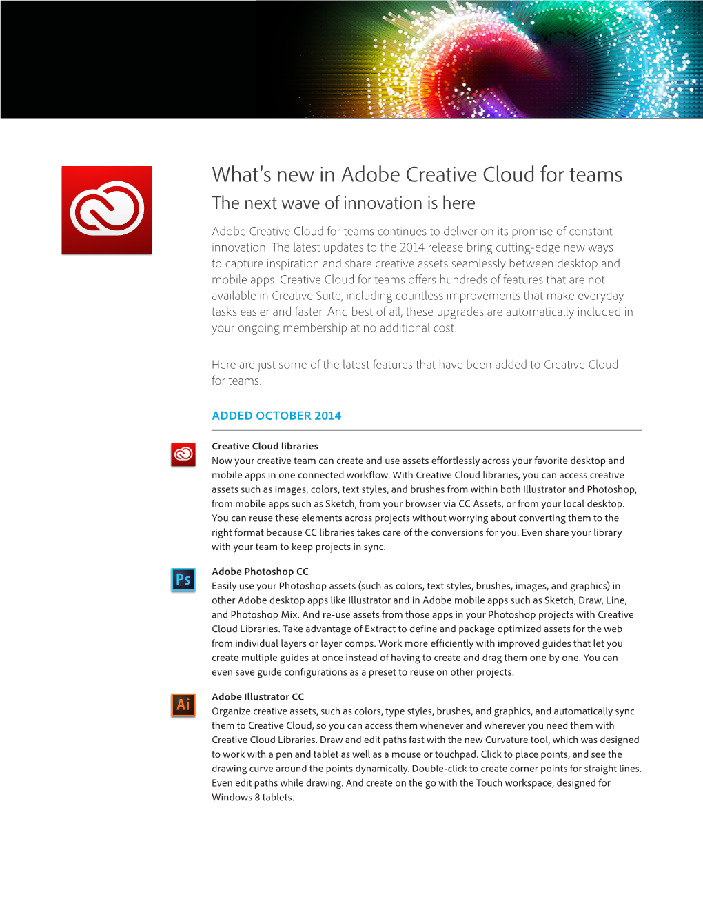 What's New in Adobe Creative Cloud for Teams