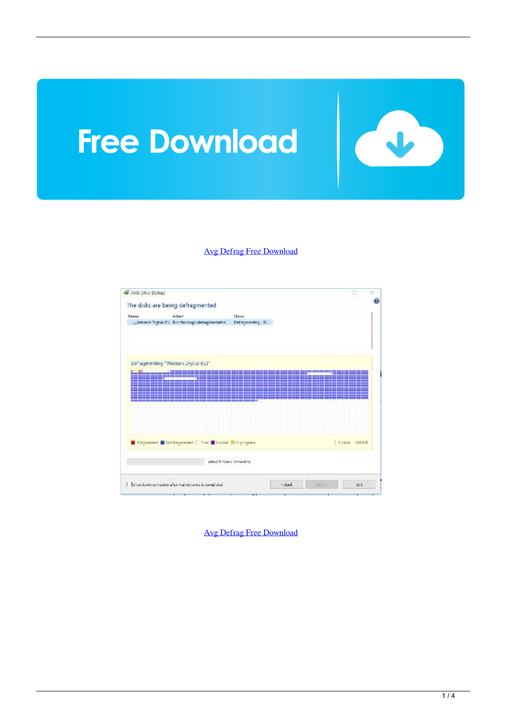 Avg Defrag Free Download