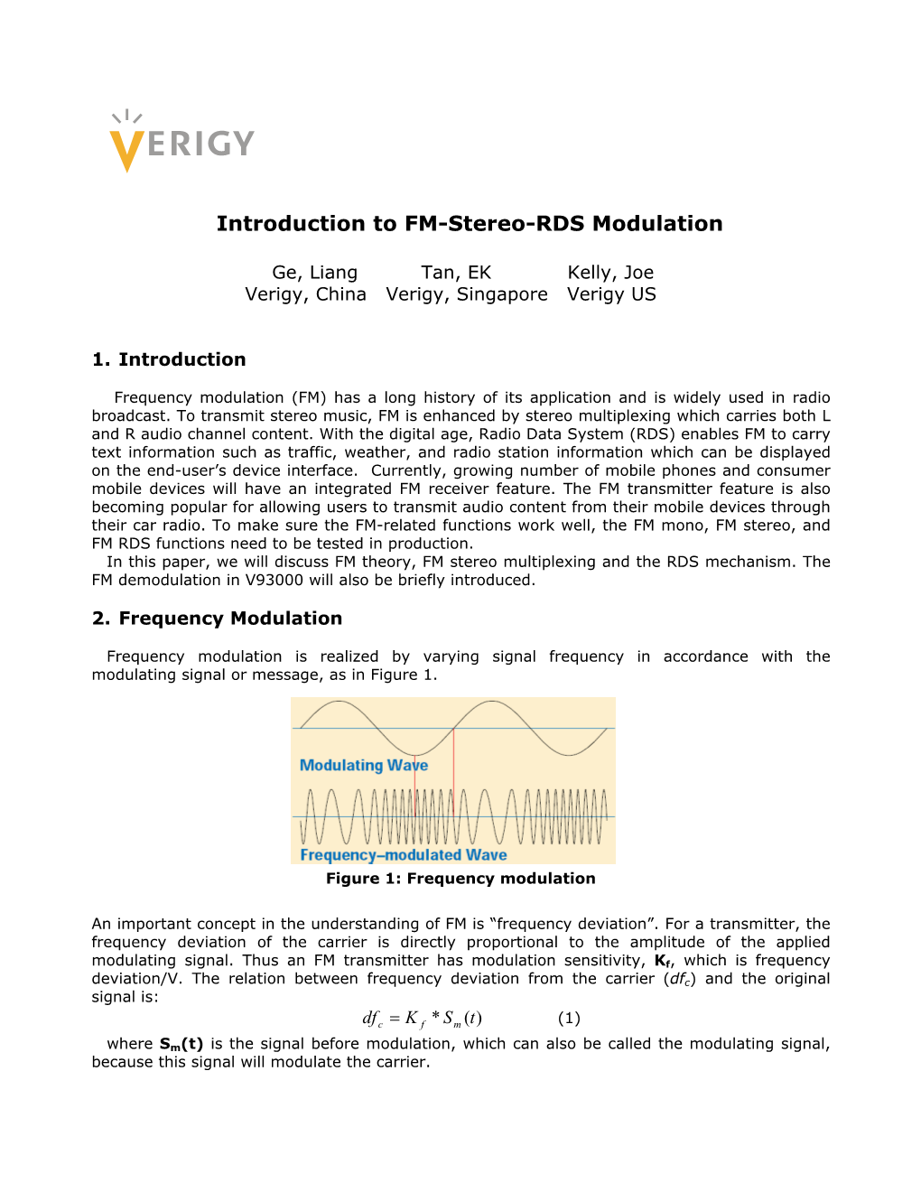 Introduction to FM-Stereo-RDS Modulation