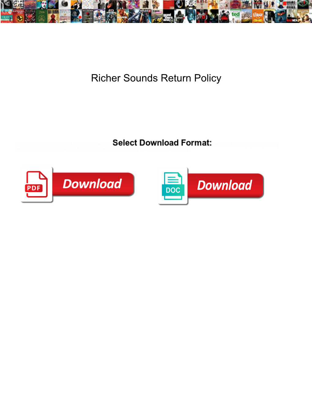 Richer Sounds Return Policy