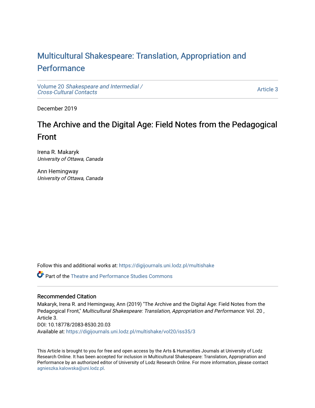 Field Notes from the Pedagogical Front