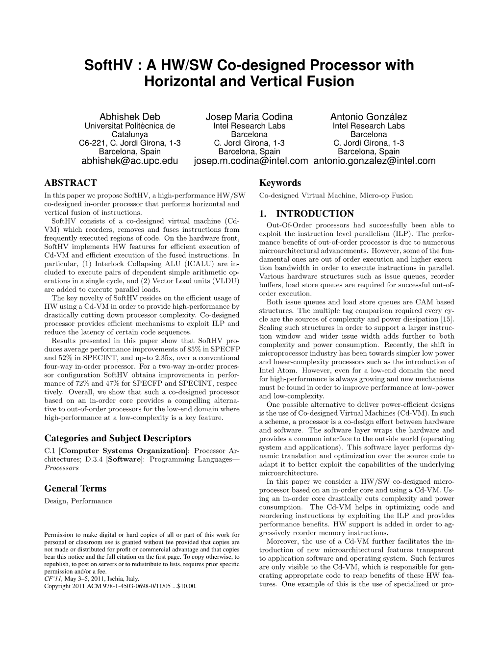 A HW/SW Co-Designed Processor with Horizontal and Vertical Fusion