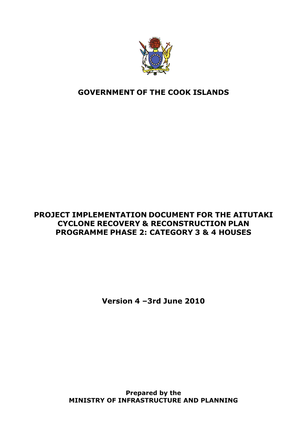 Aitutaki Cyclone Recovery Programme 2 Background