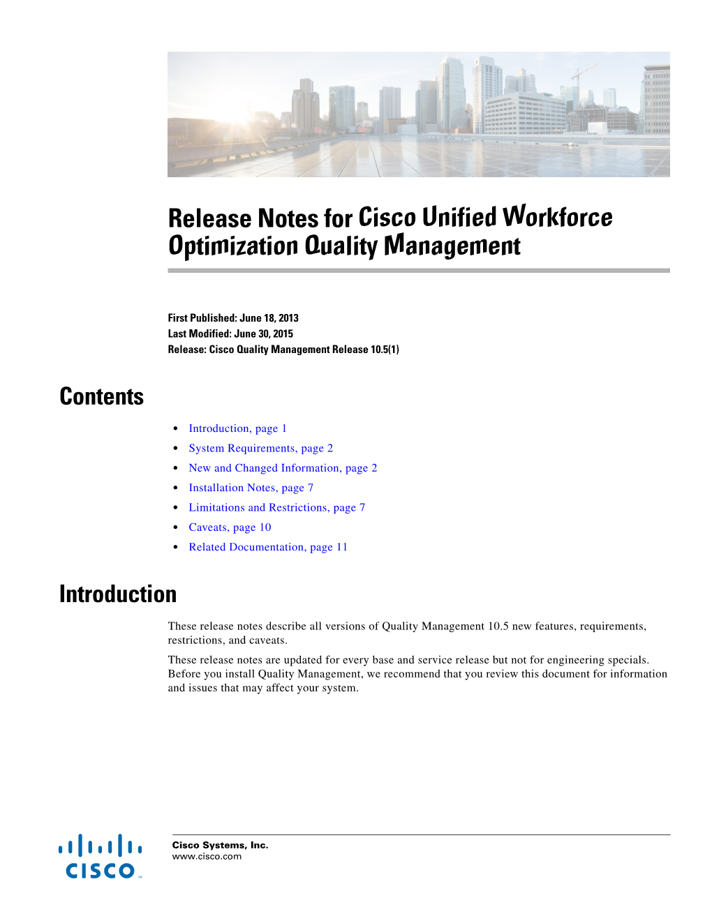 Release Notes for Cisco Unified Workforce Optimization Quality Management