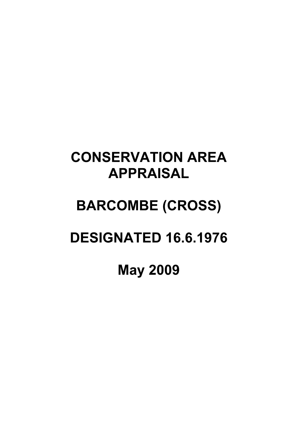 Barcombe Cross Conservation Area Appraisal