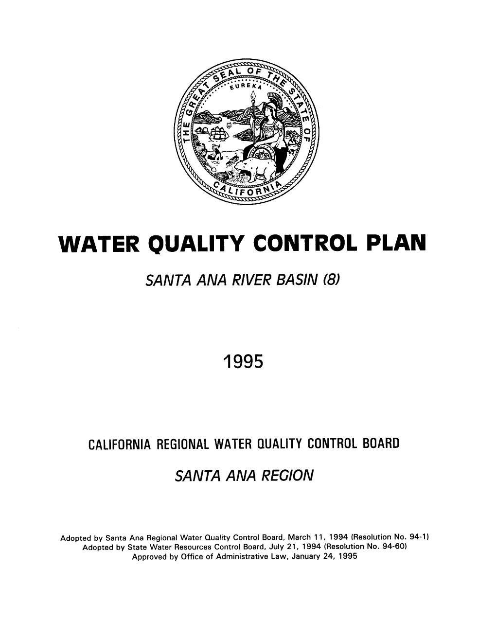 Santa Ana Region Basin Plan (Water Quality Control Plan)