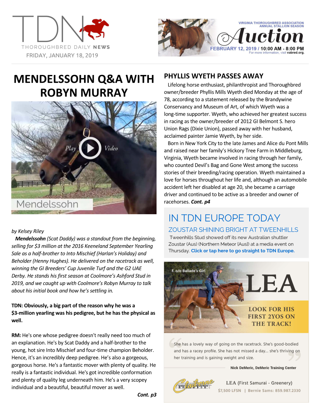 Mendelssohn Q&A with Robyn Murray