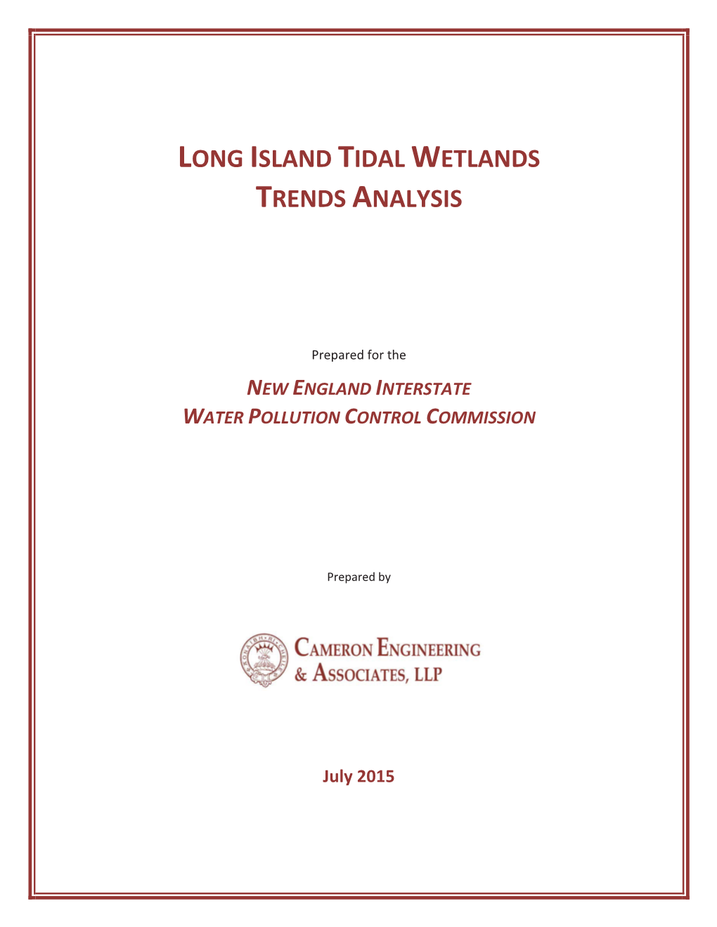 Long Island Tidal Wetlands Trends Analysis