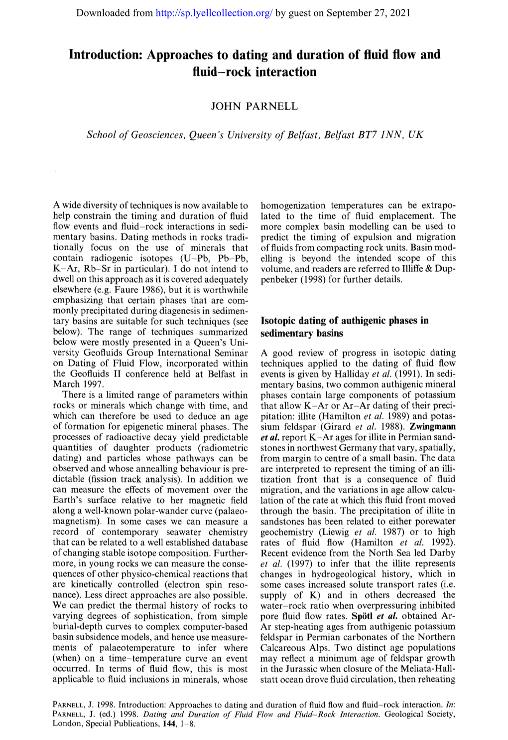 Approaches to Dating and Duration of Fluid Flow and Fluid-Rock Interaction