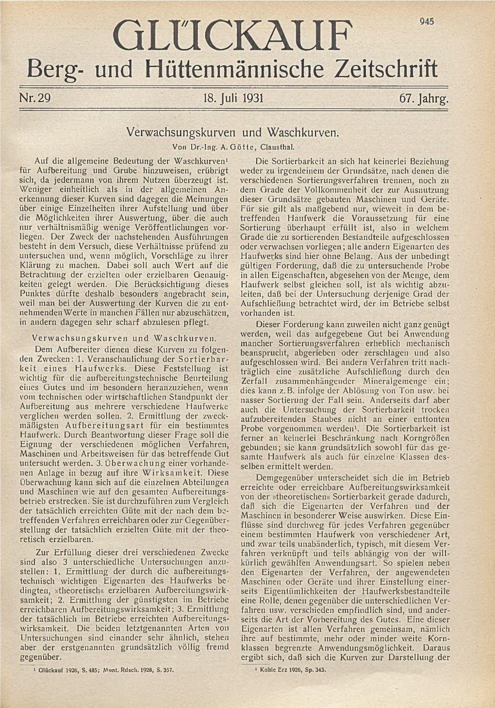 GLÜCKAUF Berg- Und Hüttenmännische Zeitschrift