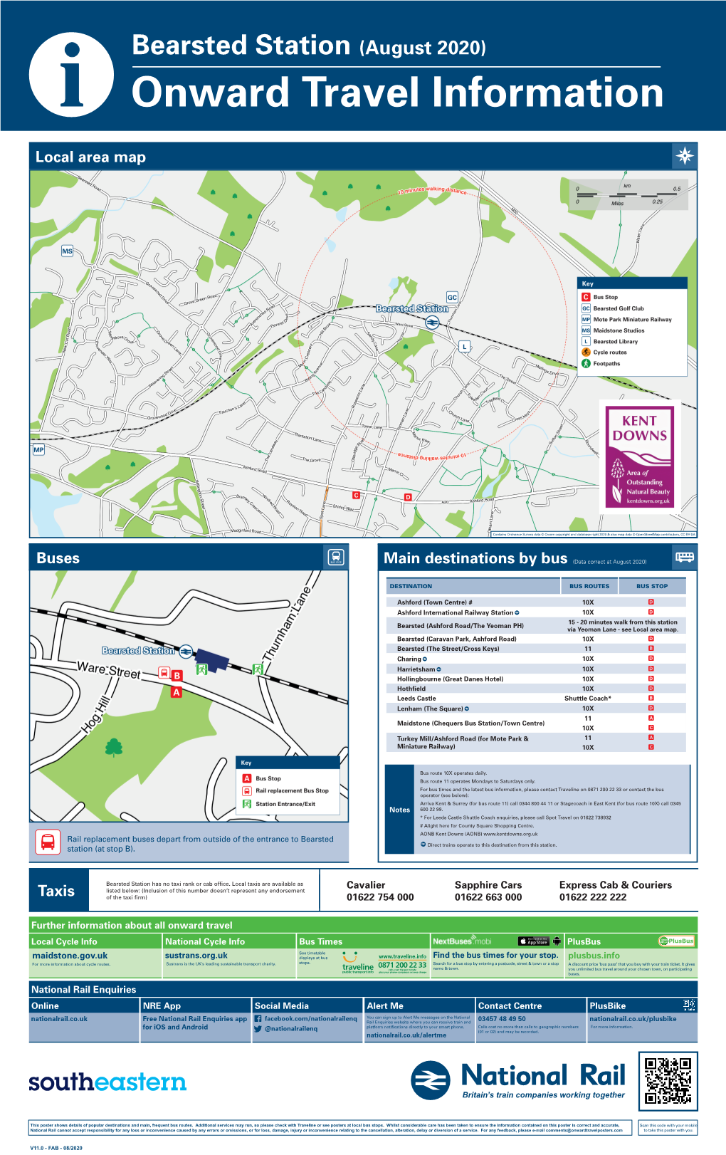 Taxis Local Area Map Buses