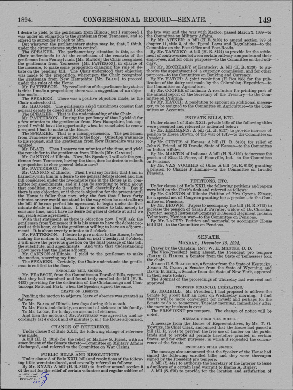 Congressional Record-Senate. 149