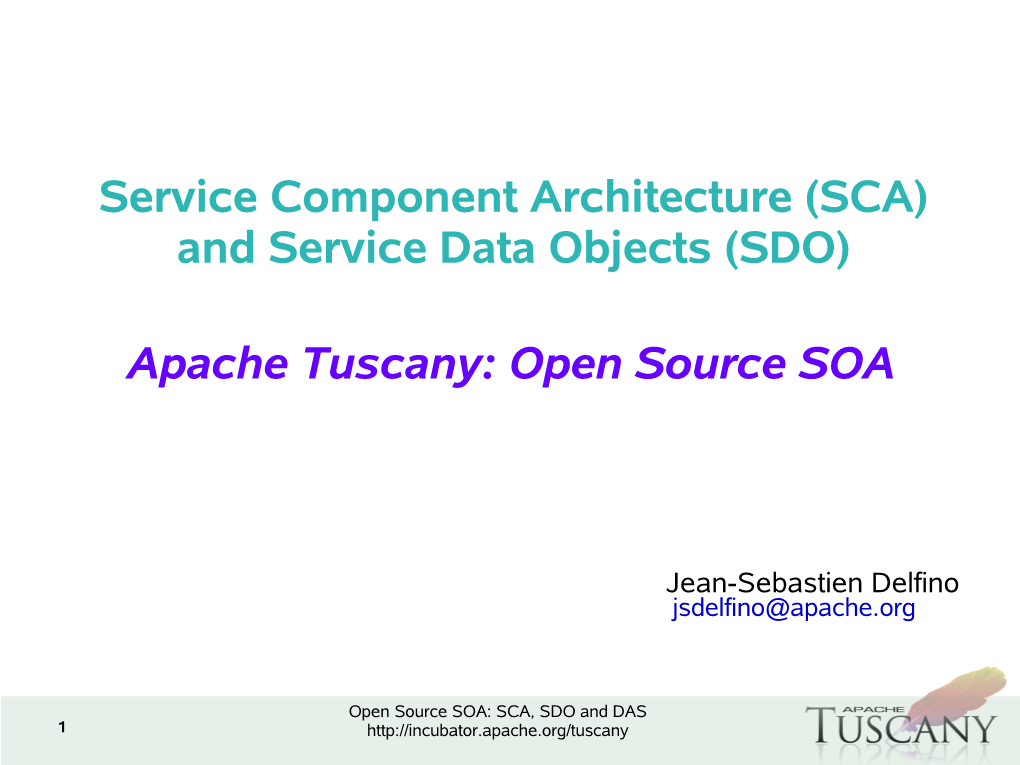 SCA and Apache Tuscany