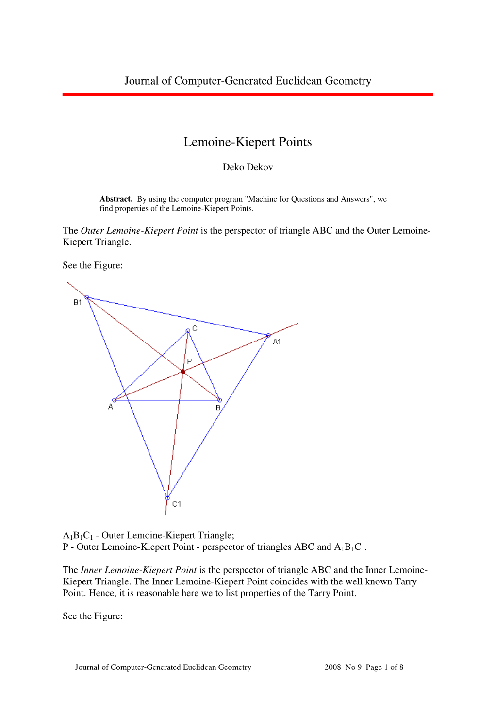 Deko Dekov, Lemoine-Kiepert Points PDF, 84
