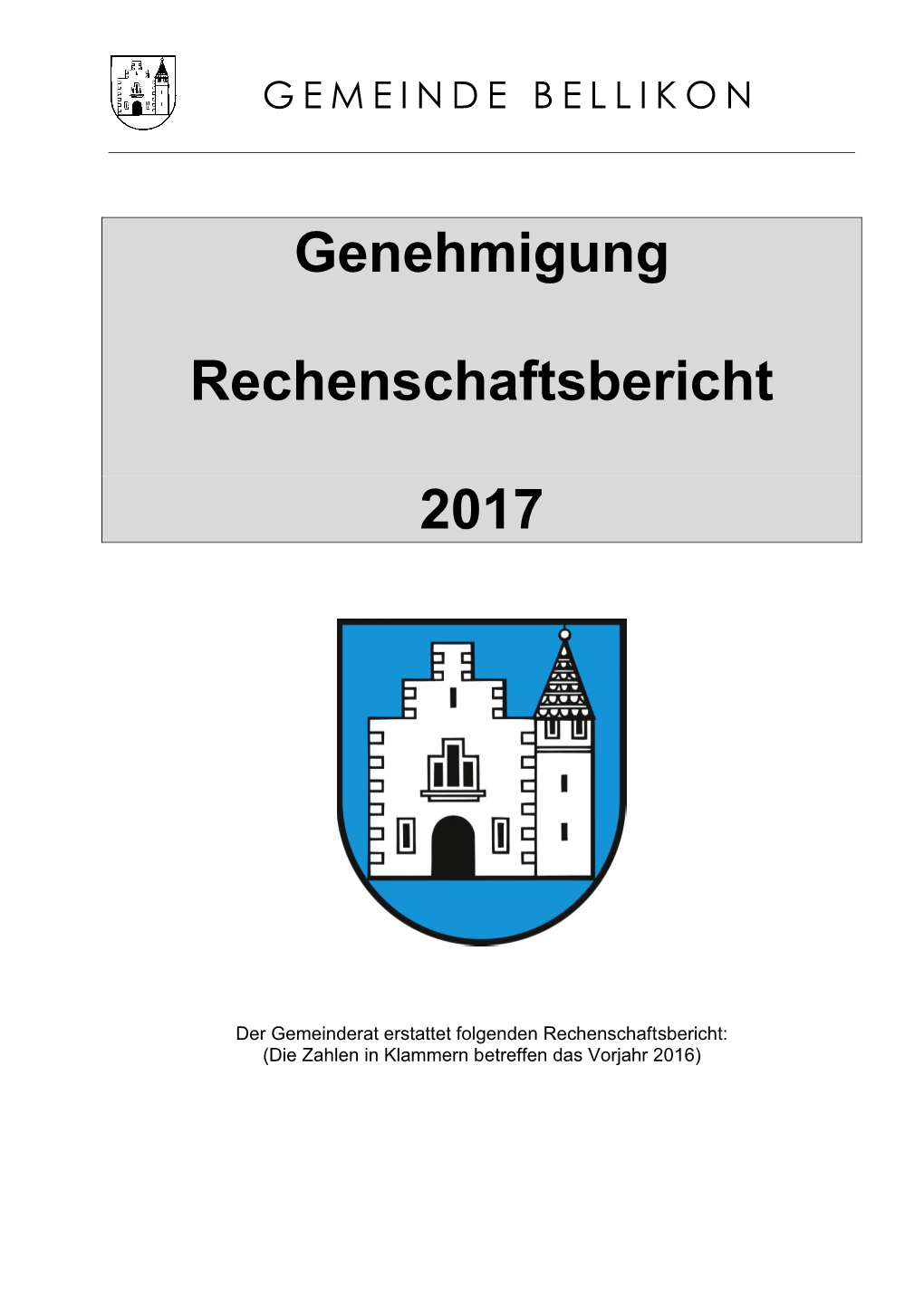 Genehmigung Rechenschaftsbericht 2017