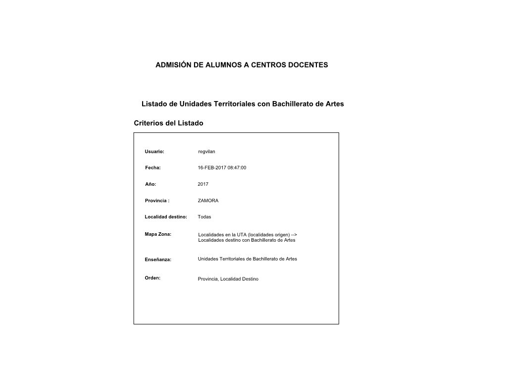 ADMISIÓN DE ALUMNOS a CENTROS DOCENTES Criterios