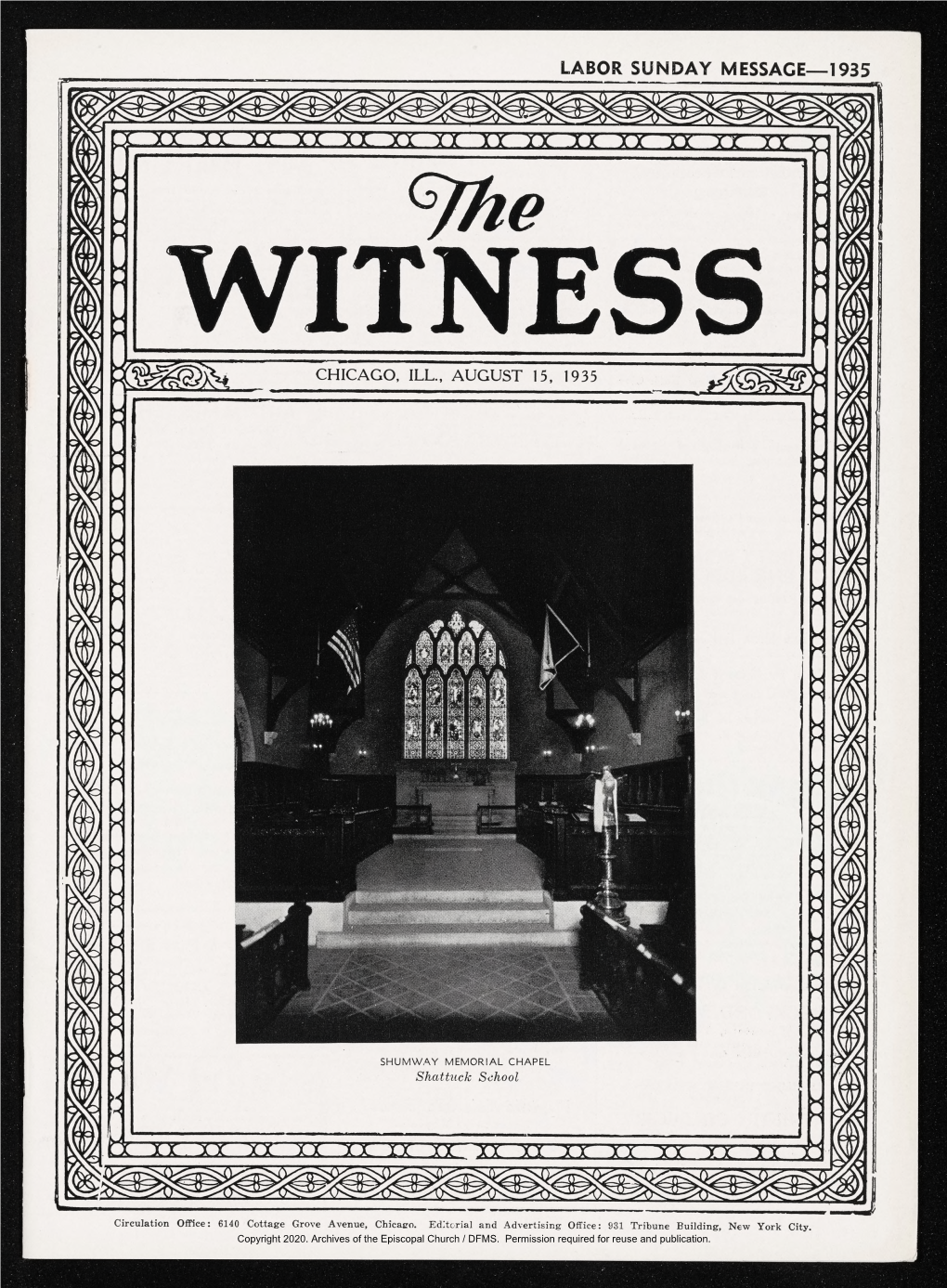 1935 the Witness, Vol. 19, No. 48. August 15, 1935