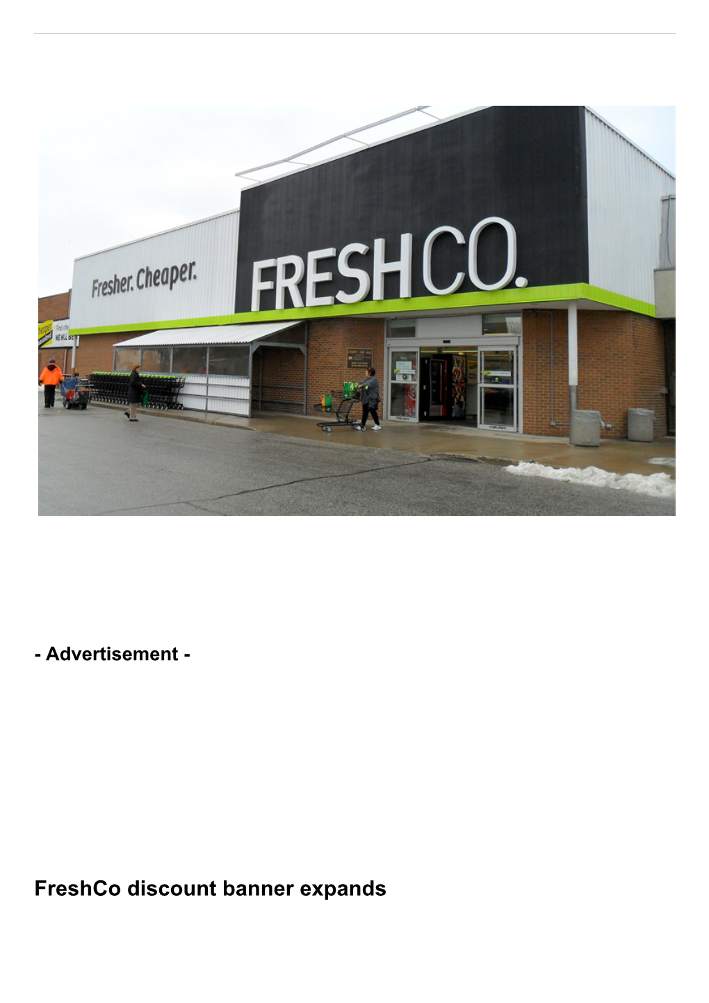 Freshco Discount Banner Expands