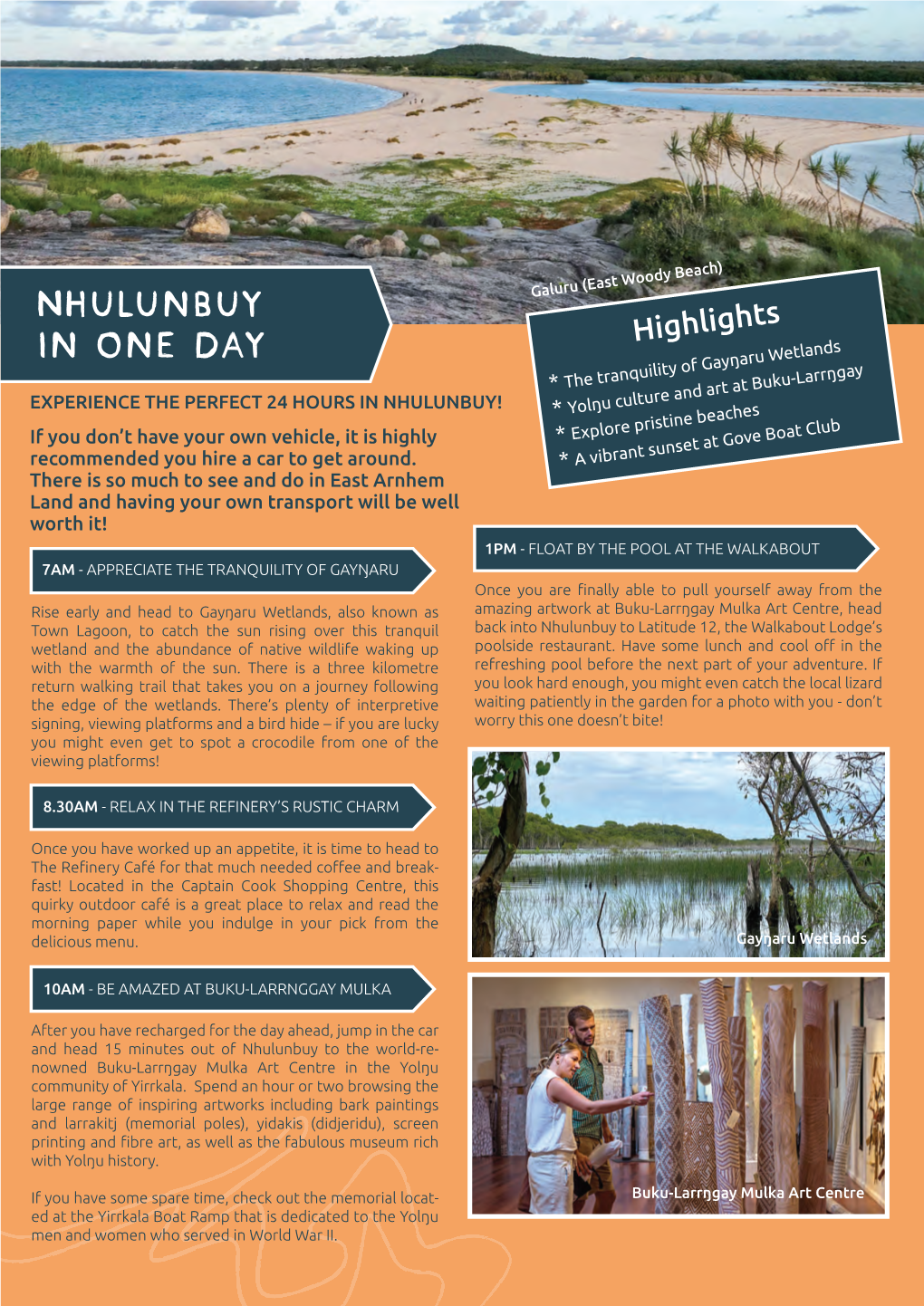 Nhulunbuy in One Day Itinerary