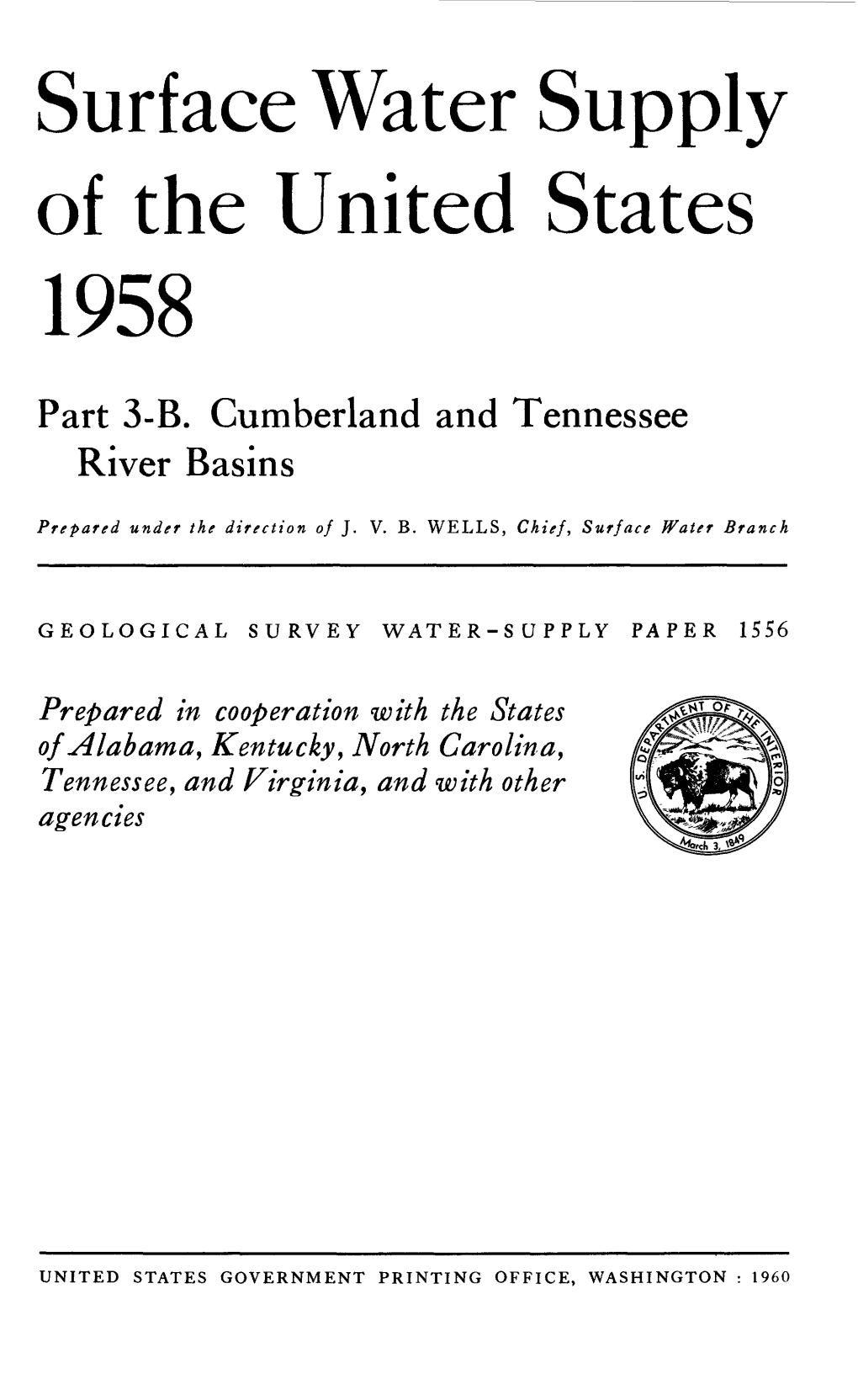 Surface Water Supply of the United States 1958 Part 3-B